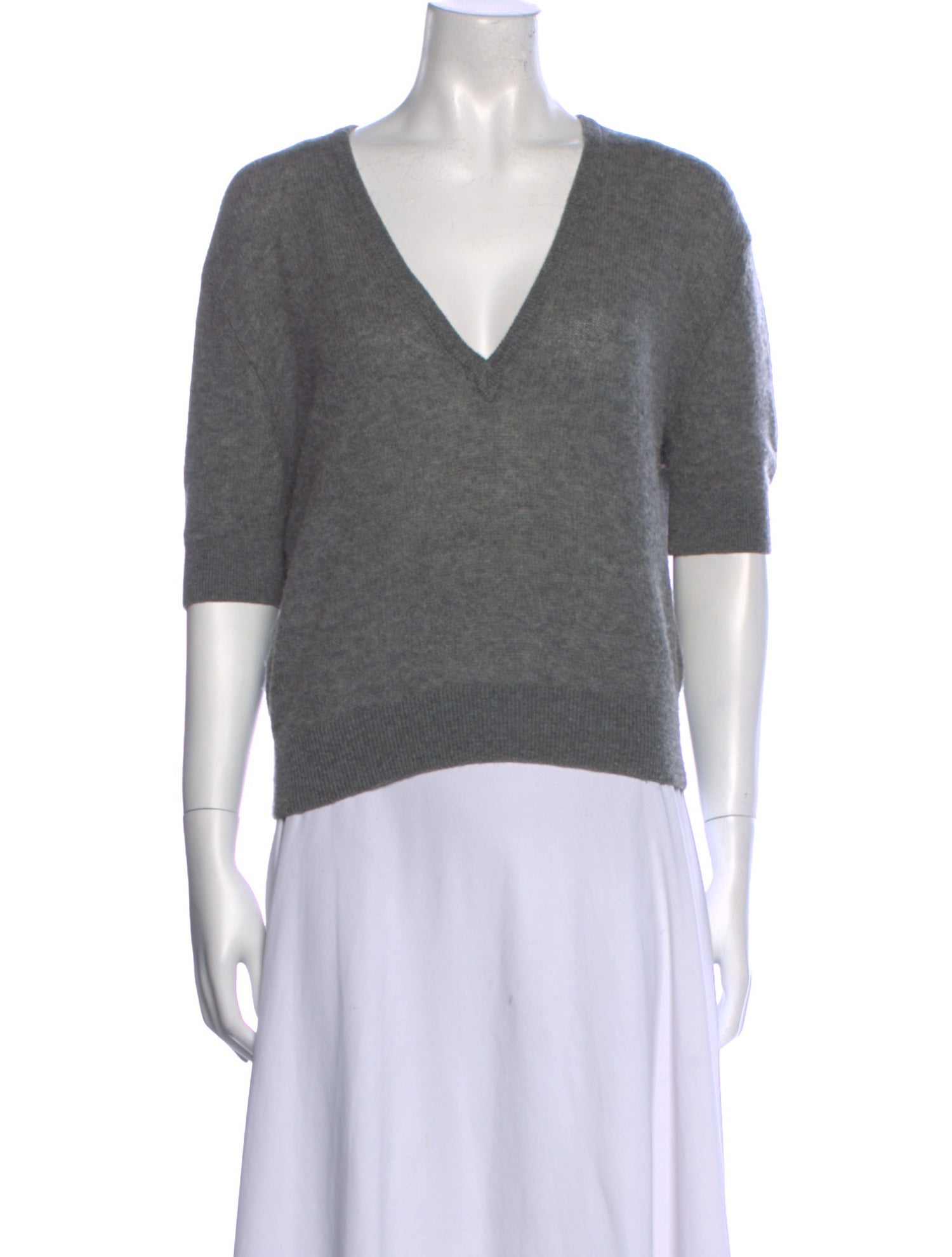 Khaite Cashmere V-Neck Crop Top