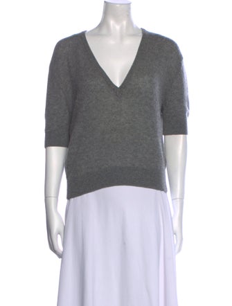 Khaite Cashmere V-Neck Crop Top