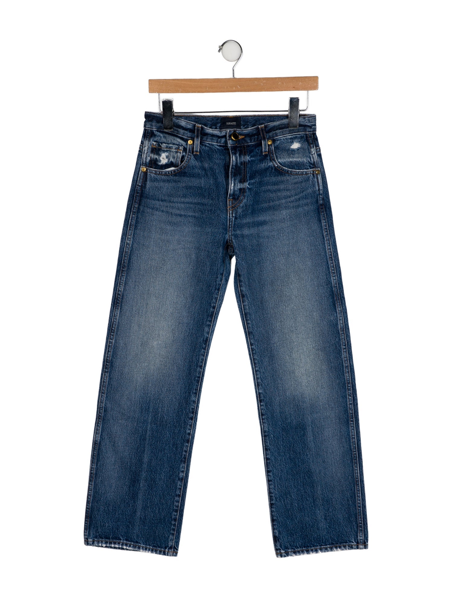 Khaite Mid-Rise Straight Leg Jeans