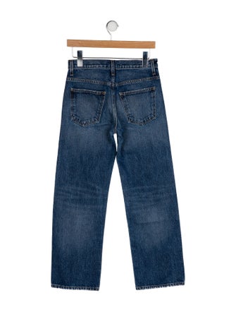 Khaite Mid-Rise Straight Leg Jeans