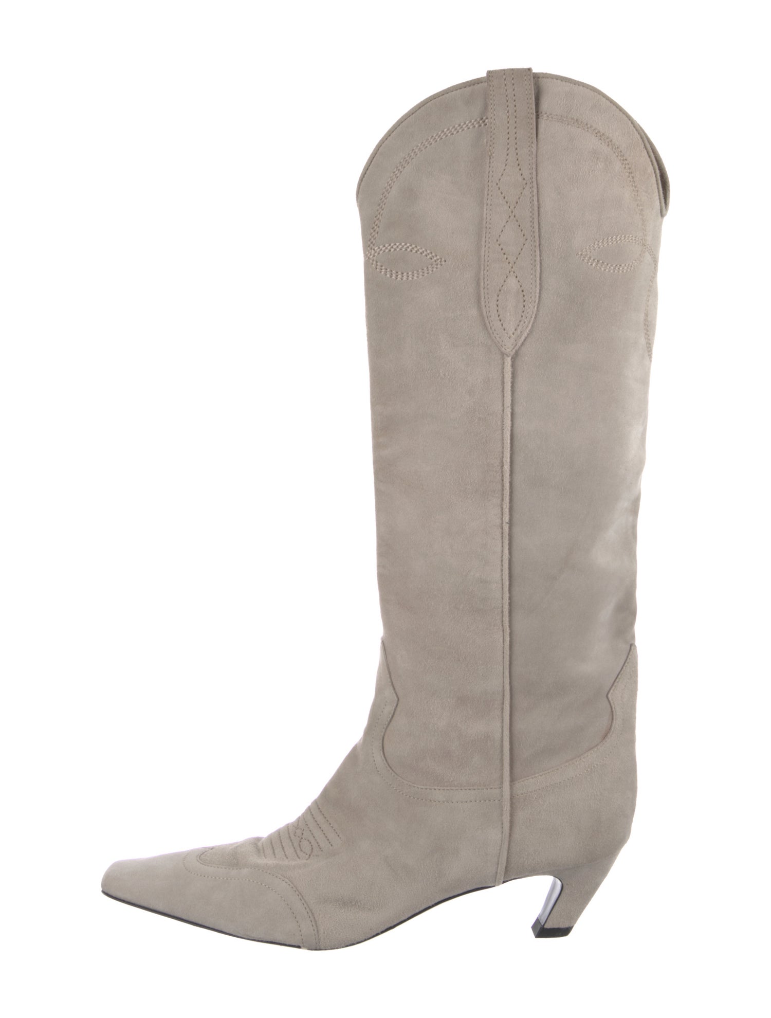 Khaite Suede Western Boots