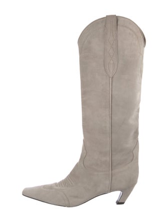 Khaite Suede Western Boots