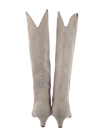 Khaite Suede Western Boots