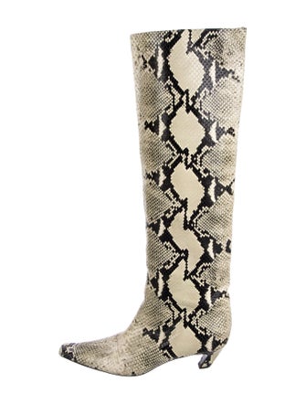 Khaite Snakeskin Animal Print Boots