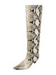 Khaite Snakeskin Animal Print Boots