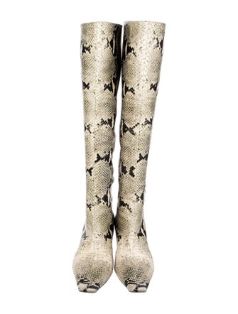 Khaite Snakeskin Animal Print Boots