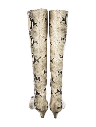 Khaite Snakeskin Animal Print Boots