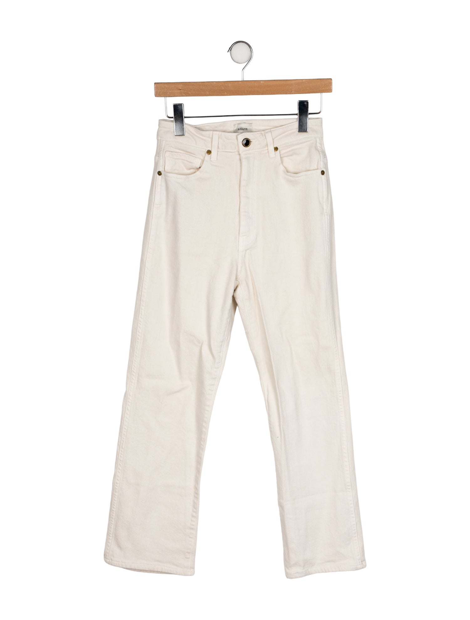 Khaite High-Rise Straight Leg Jeans