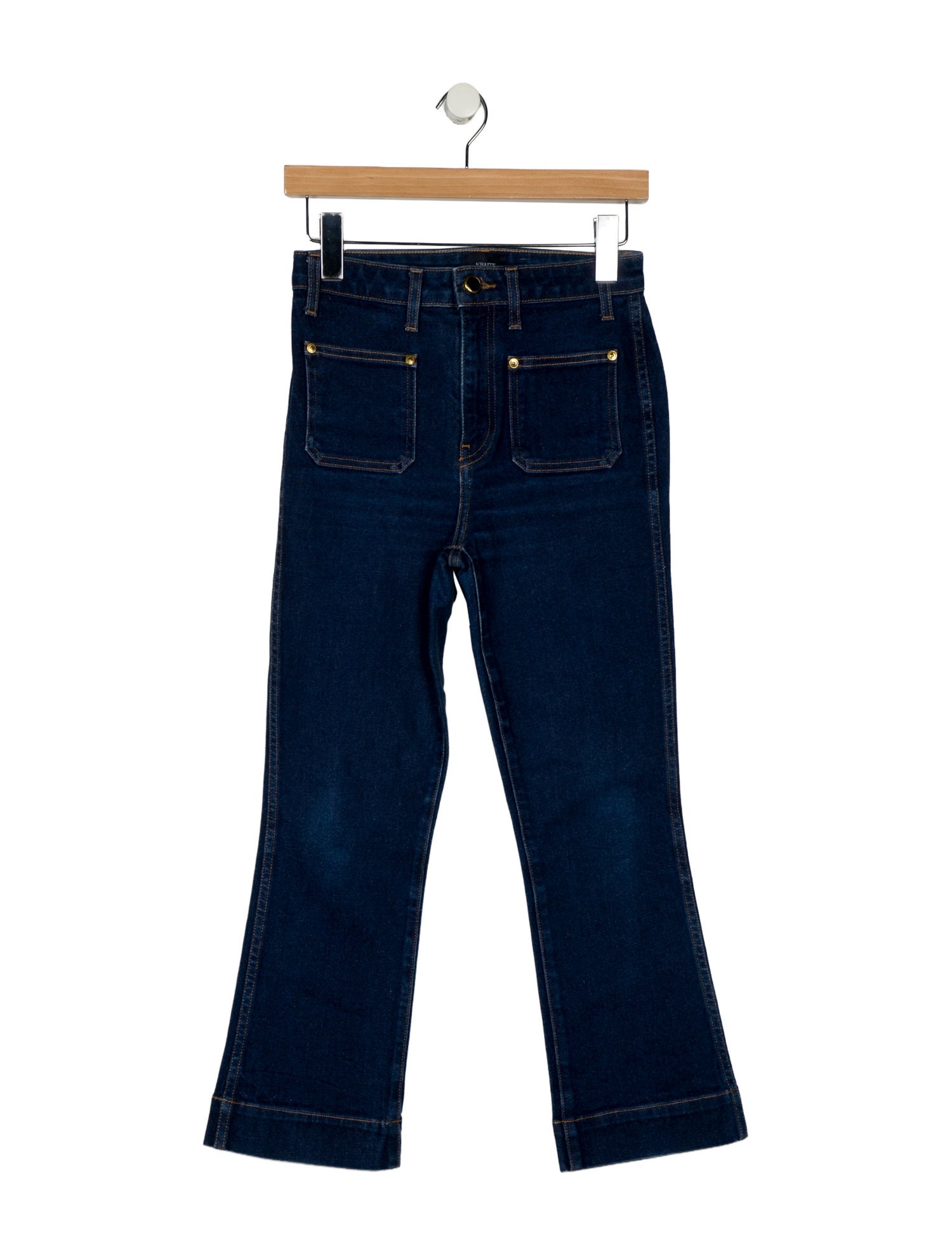 Khaite Mid-Rise Straight Leg Jeans
