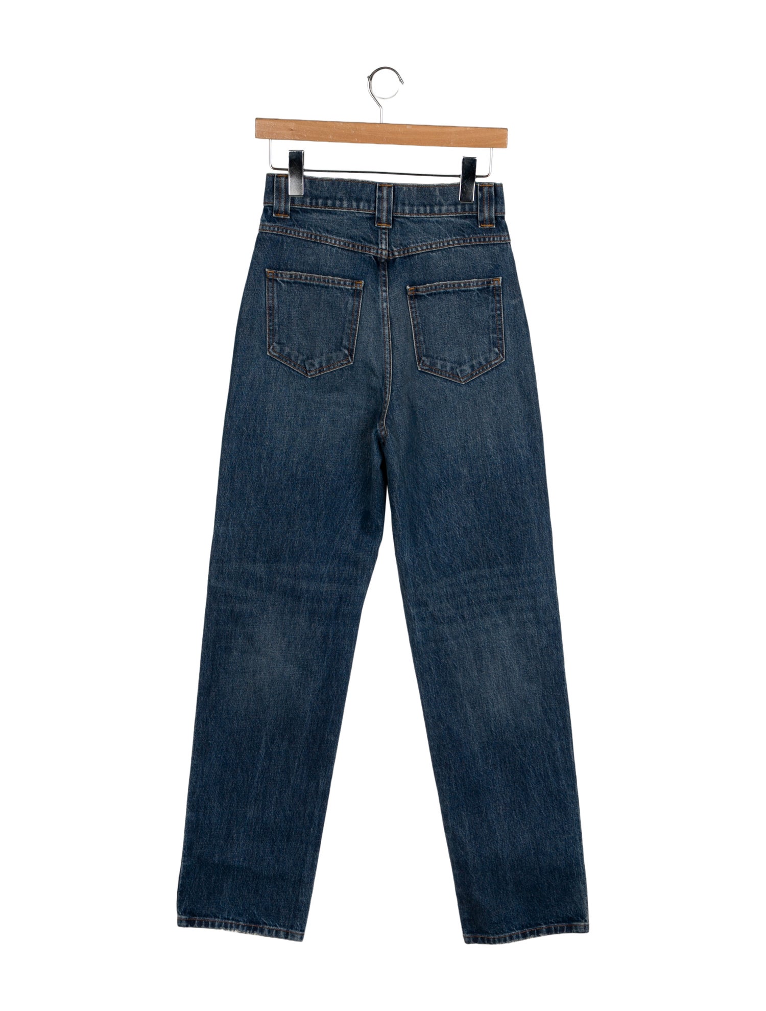 Khaite High-Rise Straight Leg Jeans