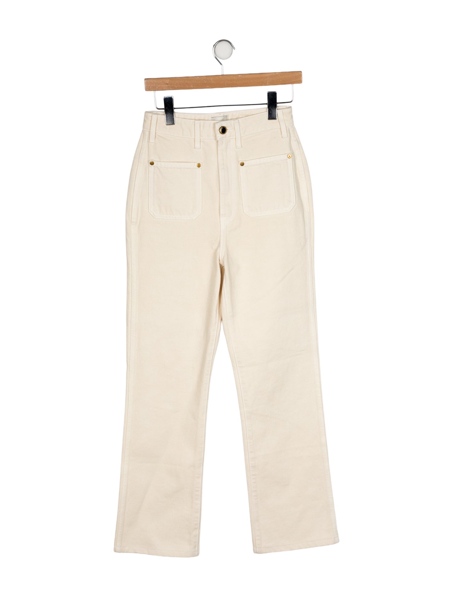 Khaite High-Rise Straight Leg Jeans