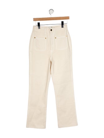 Khaite High-Rise Straight Leg Jeans