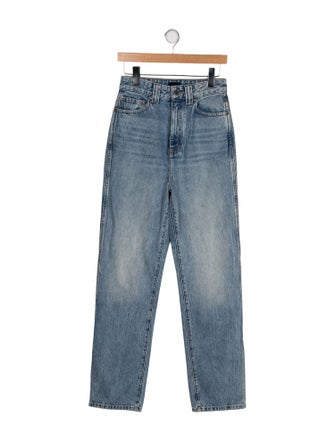 Khaite High-Rise Straight Leg Jeans