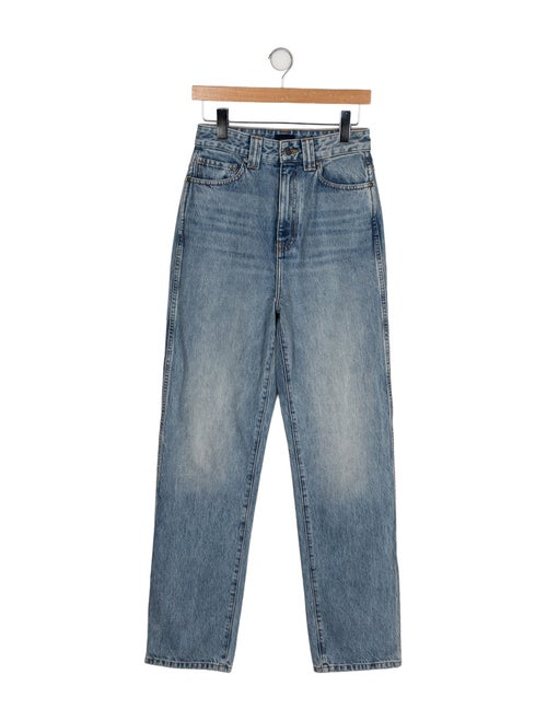 Khaite High-Rise Straight Leg Jeans