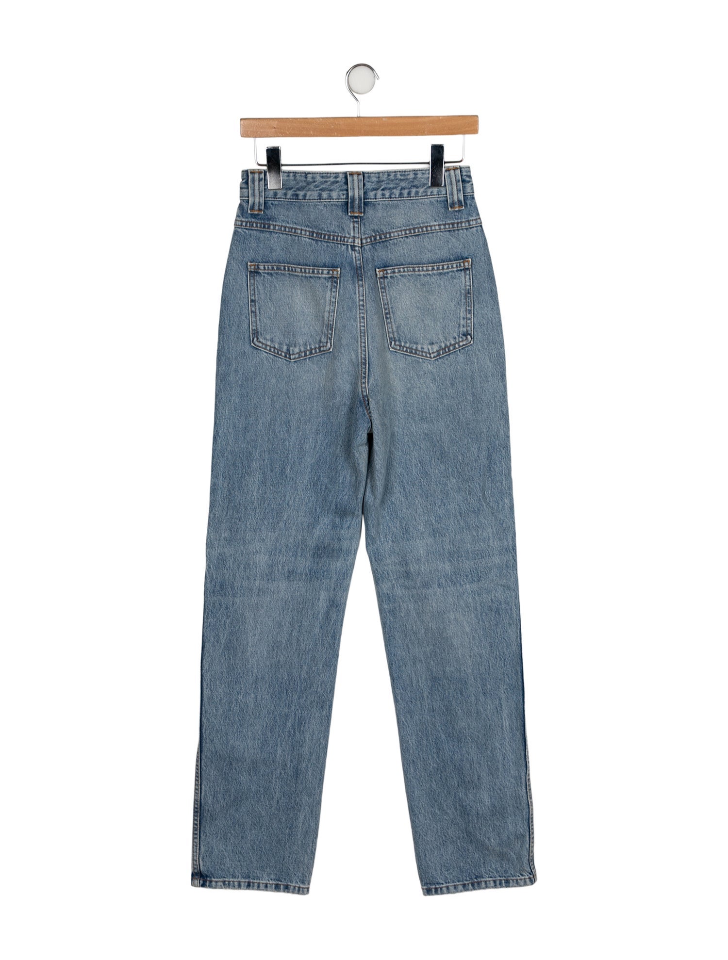 Khaite High-Rise Straight Leg Jeans