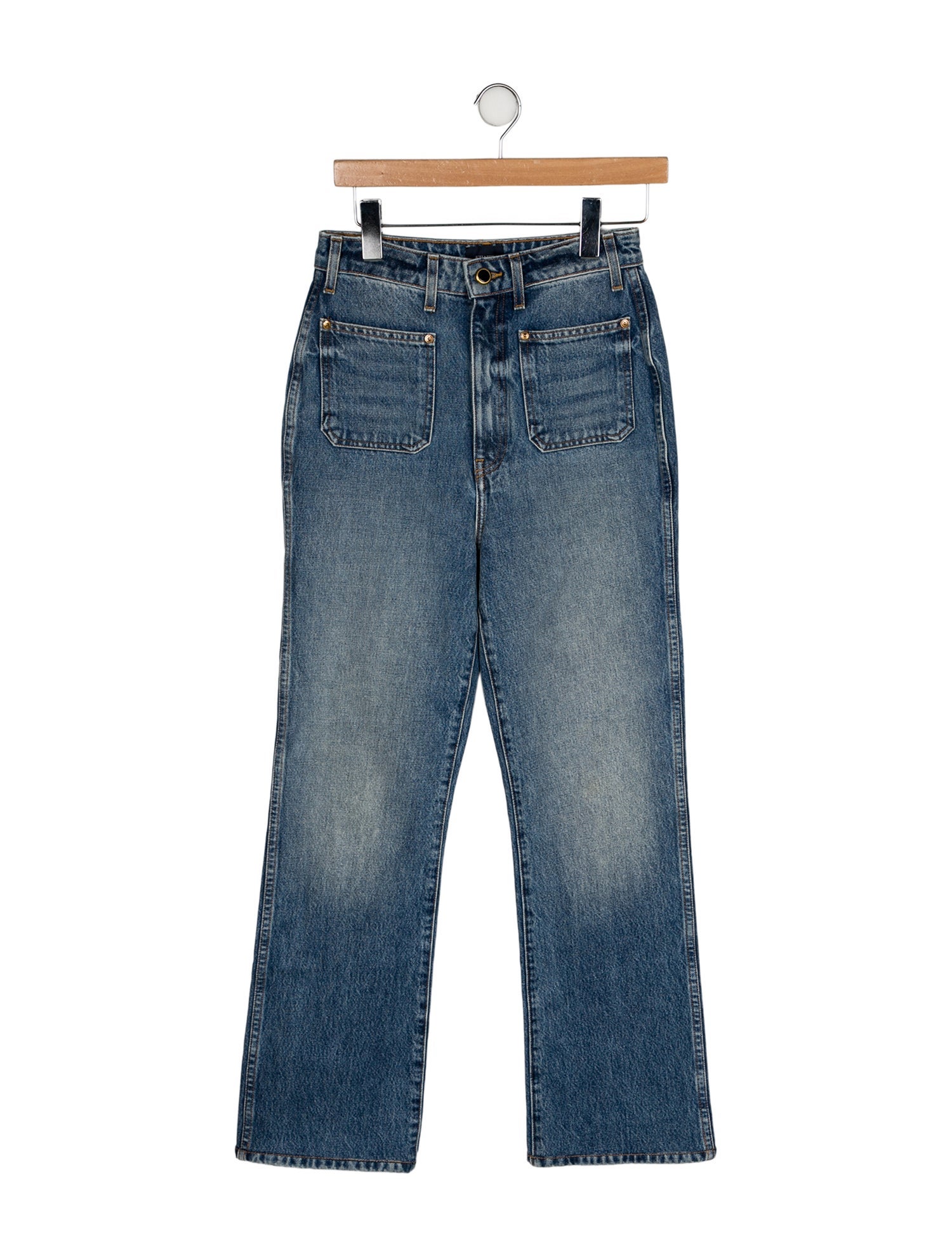 Khaite High-Rise Wide Leg Jeans