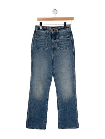 Khaite High-Rise Wide Leg Jeans