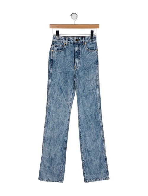 Khaite High-Rise Straight Leg Jeans