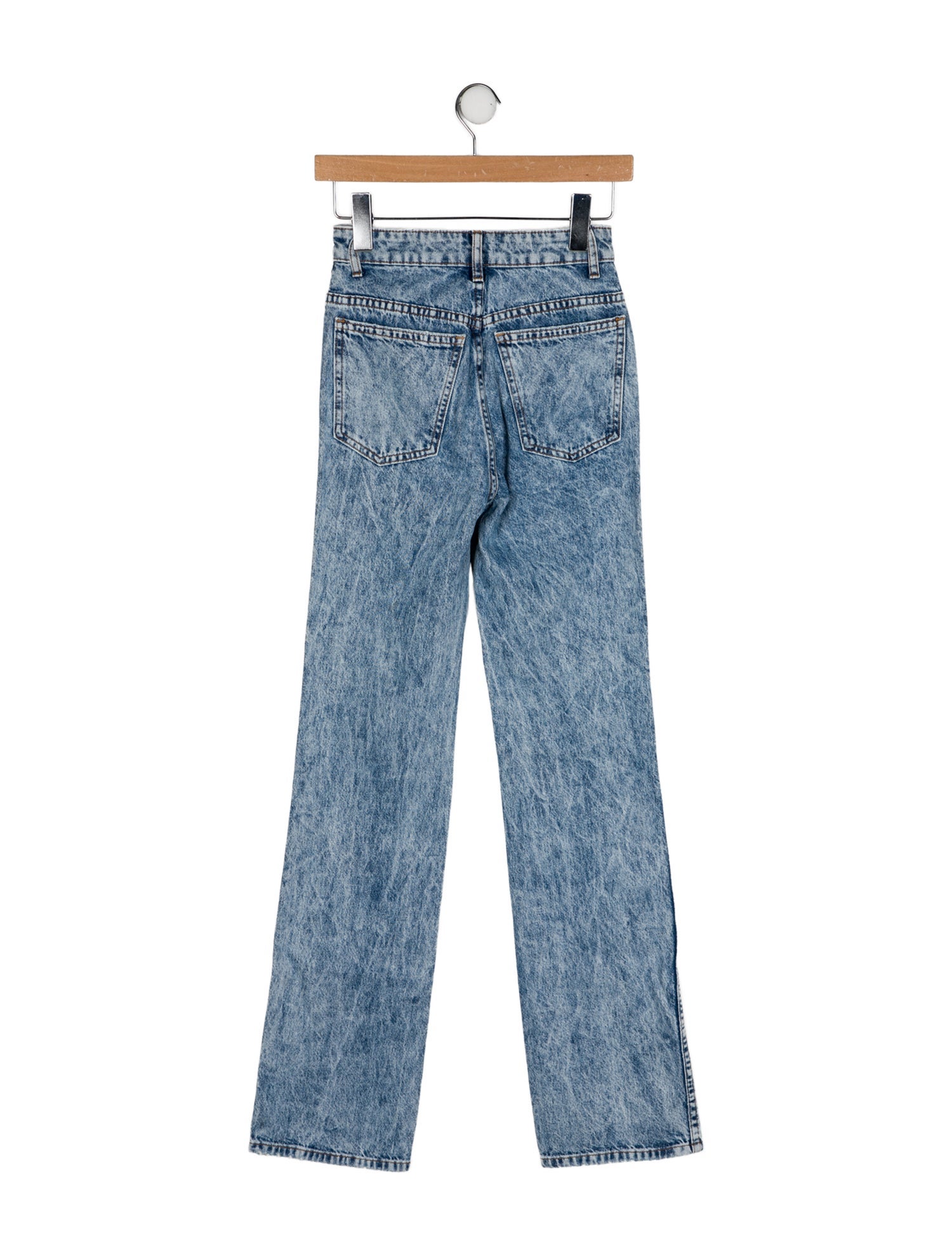 Khaite High-Rise Straight Leg Jeans