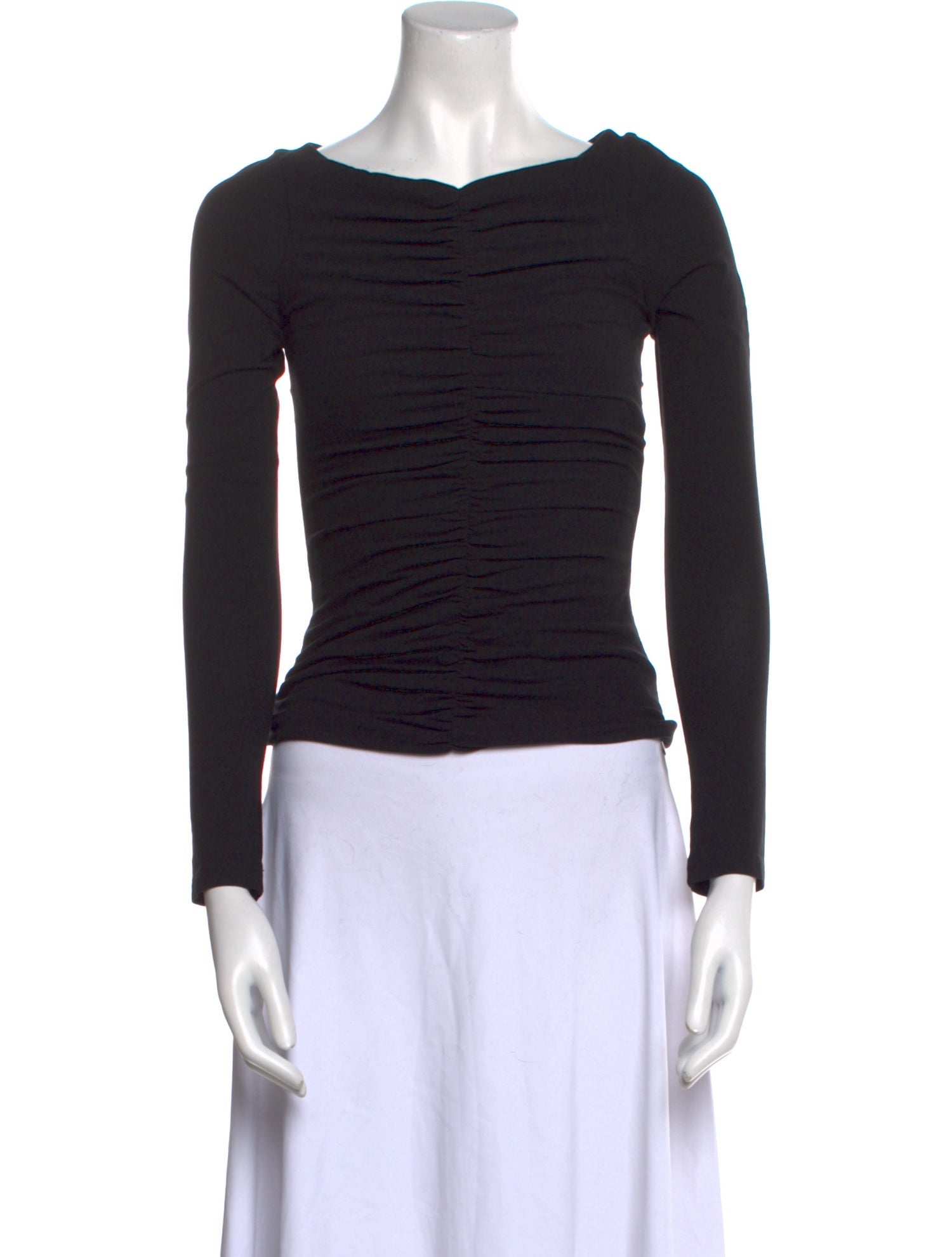 Khaite Bateau Neckline Long Sleeve Top