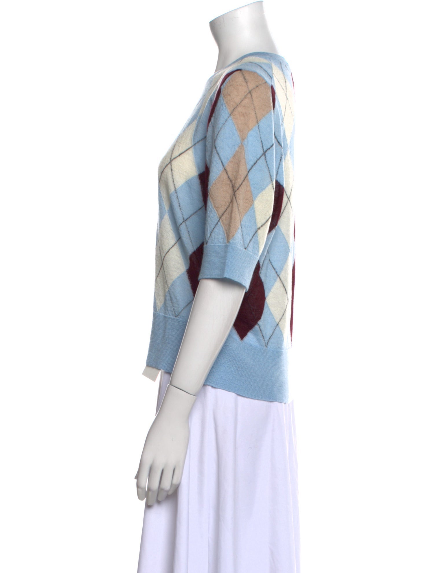 Khaite Cashmere Plaid Print Sweater w/ Tags