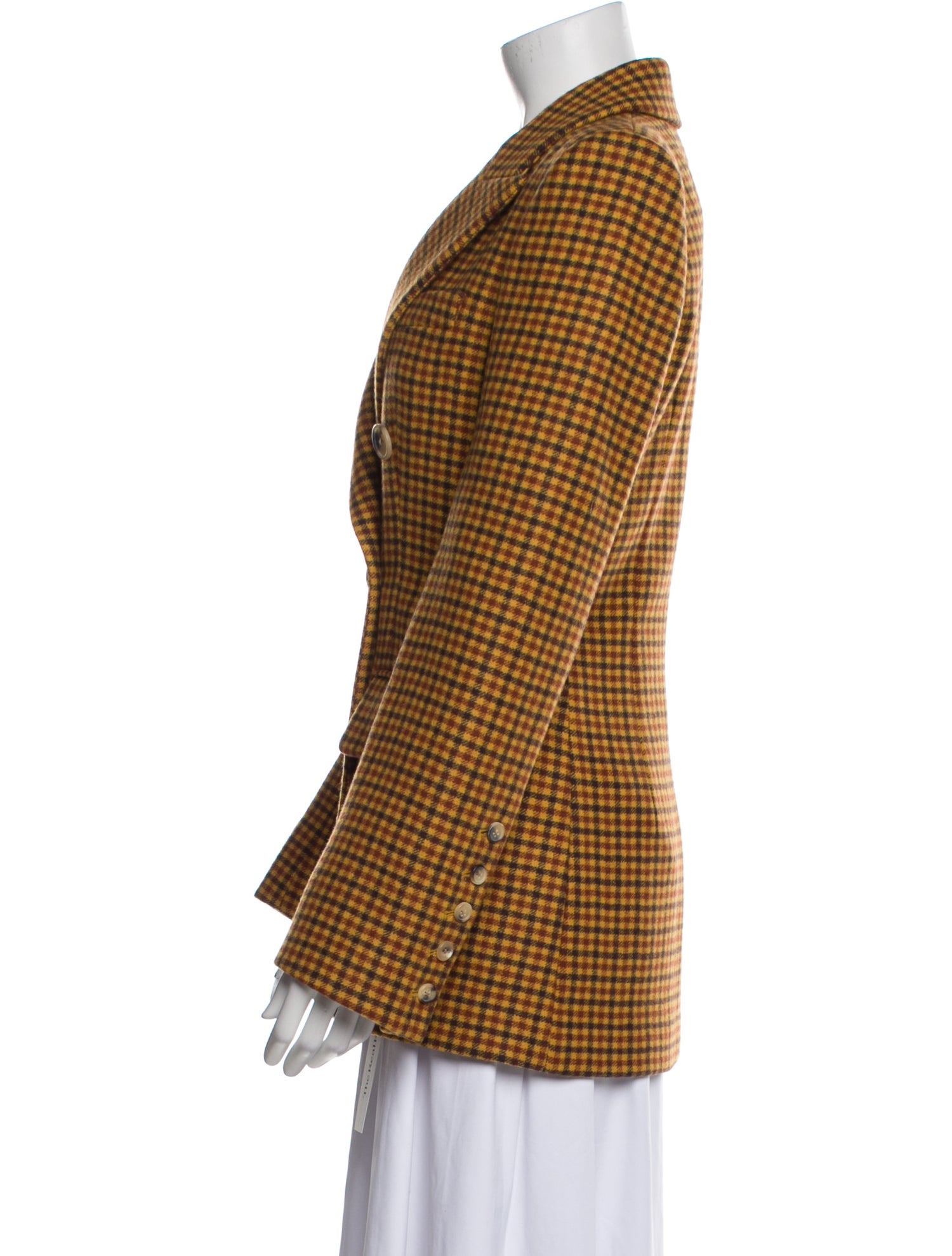 Khaite Plaid Print Blazer