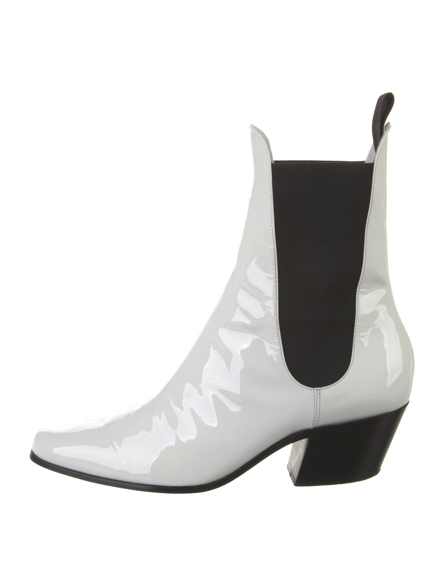 Khaite Patent Leather Western Boots