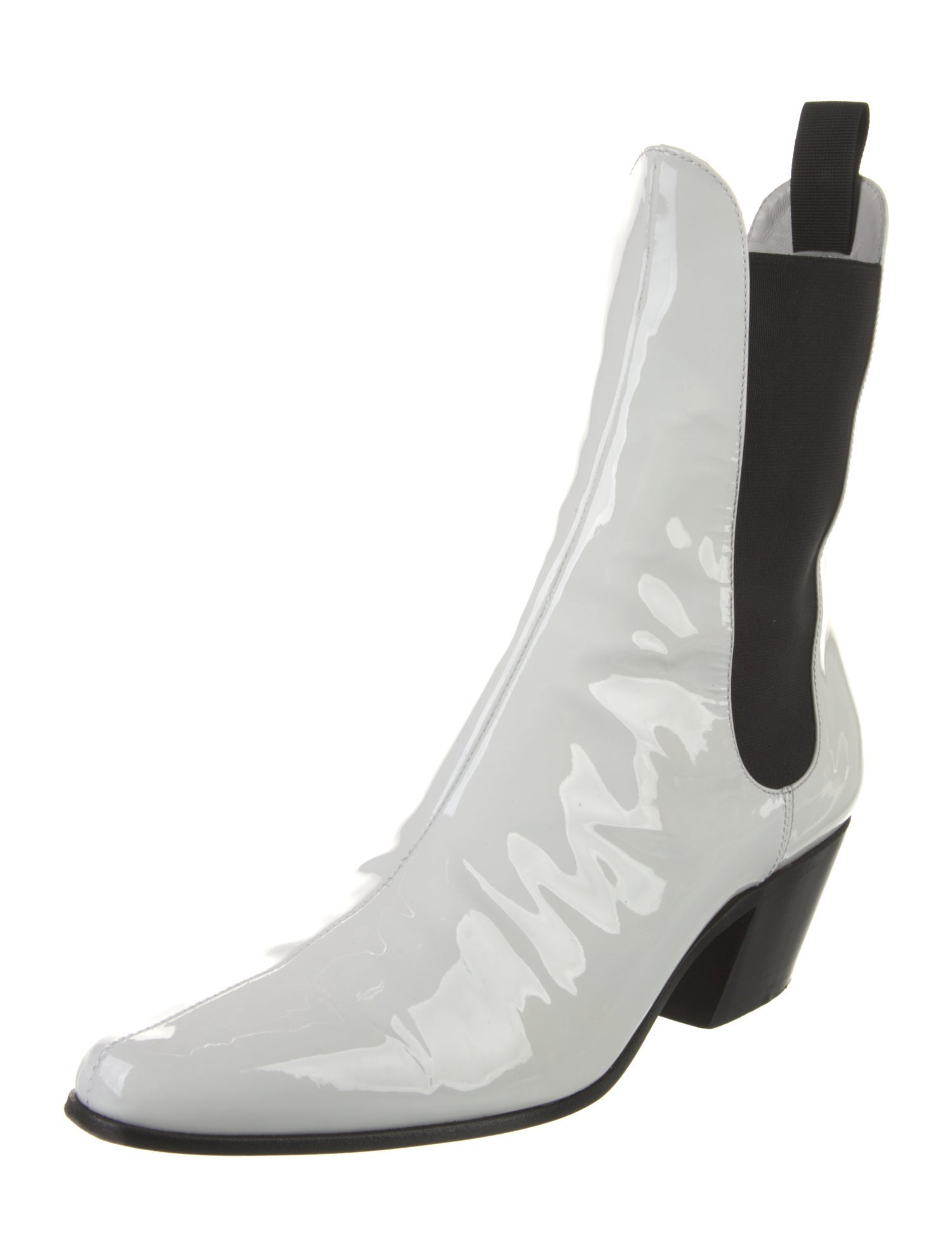 Khaite Patent Leather Western Boots