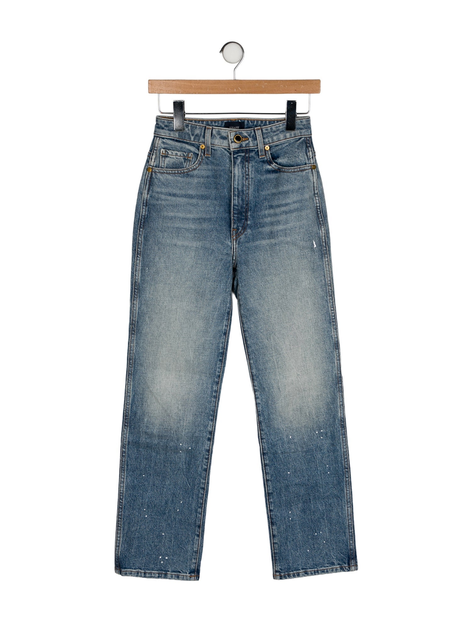 Khaite High-Rise Straight Leg Jeans