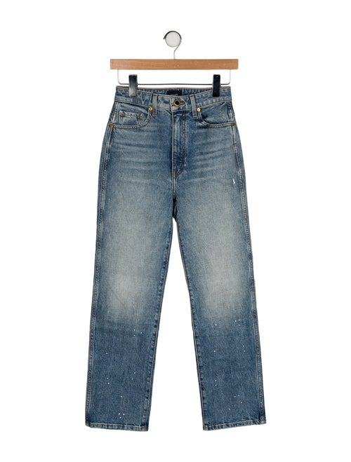 Khaite High-Rise Straight Leg Jeans