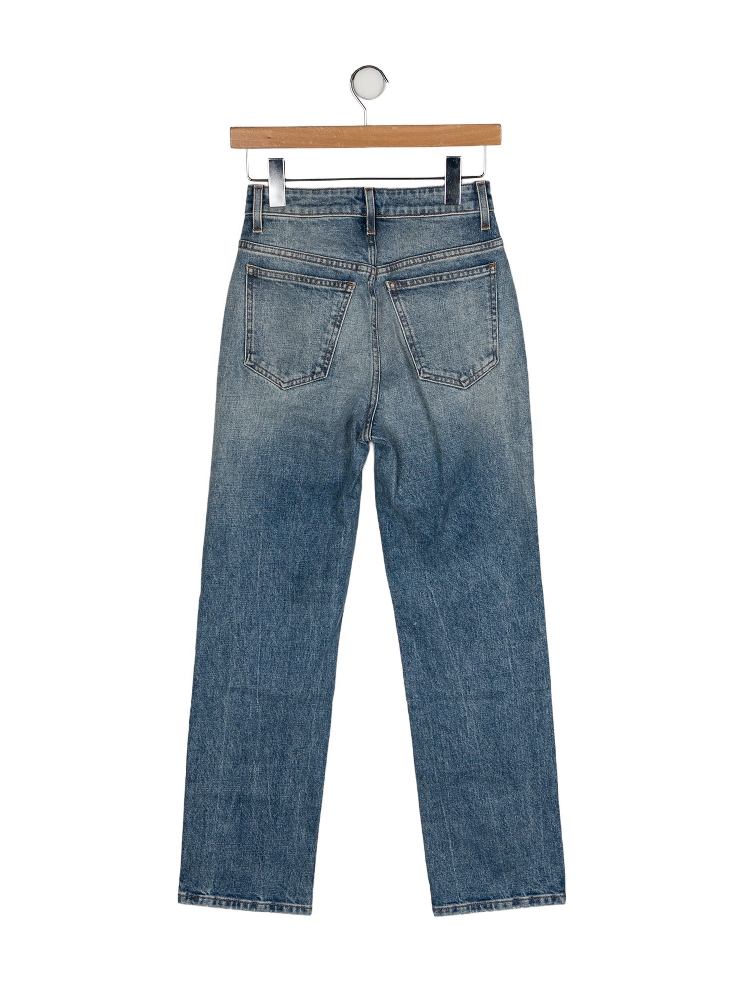 Khaite High-Rise Straight Leg Jeans