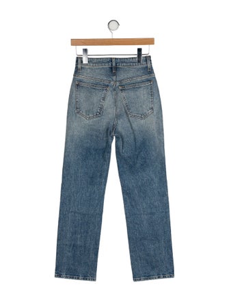 Khaite High-Rise Straight Leg Jeans