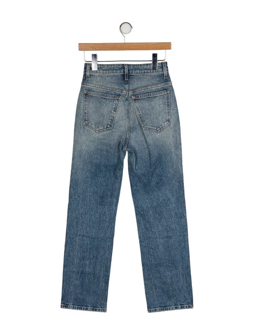 Khaite High-Rise Straight Leg Jeans