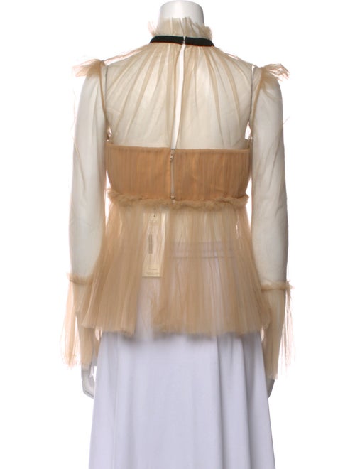 Khaite Mesh Tie Neck Blouse