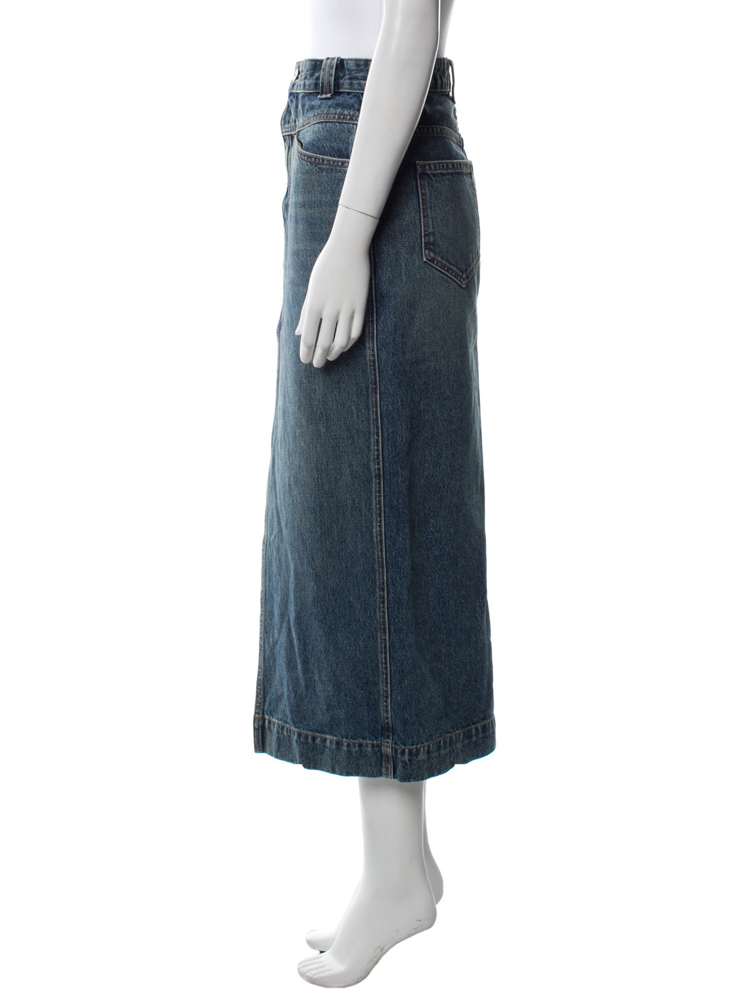 Khaite Cutout Accent Midi Length Skirt