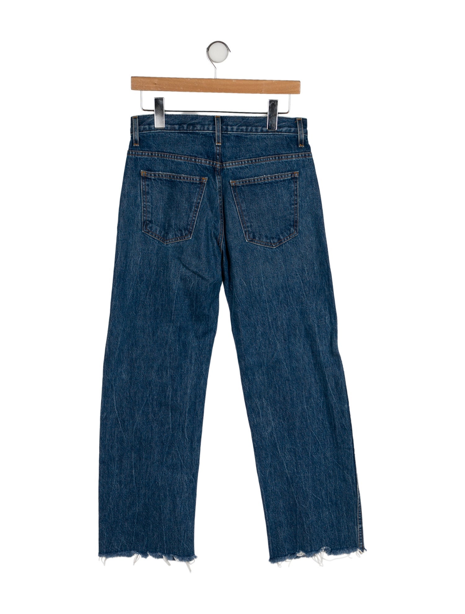 Khaite Mid-Rise Straight Leg Jeans