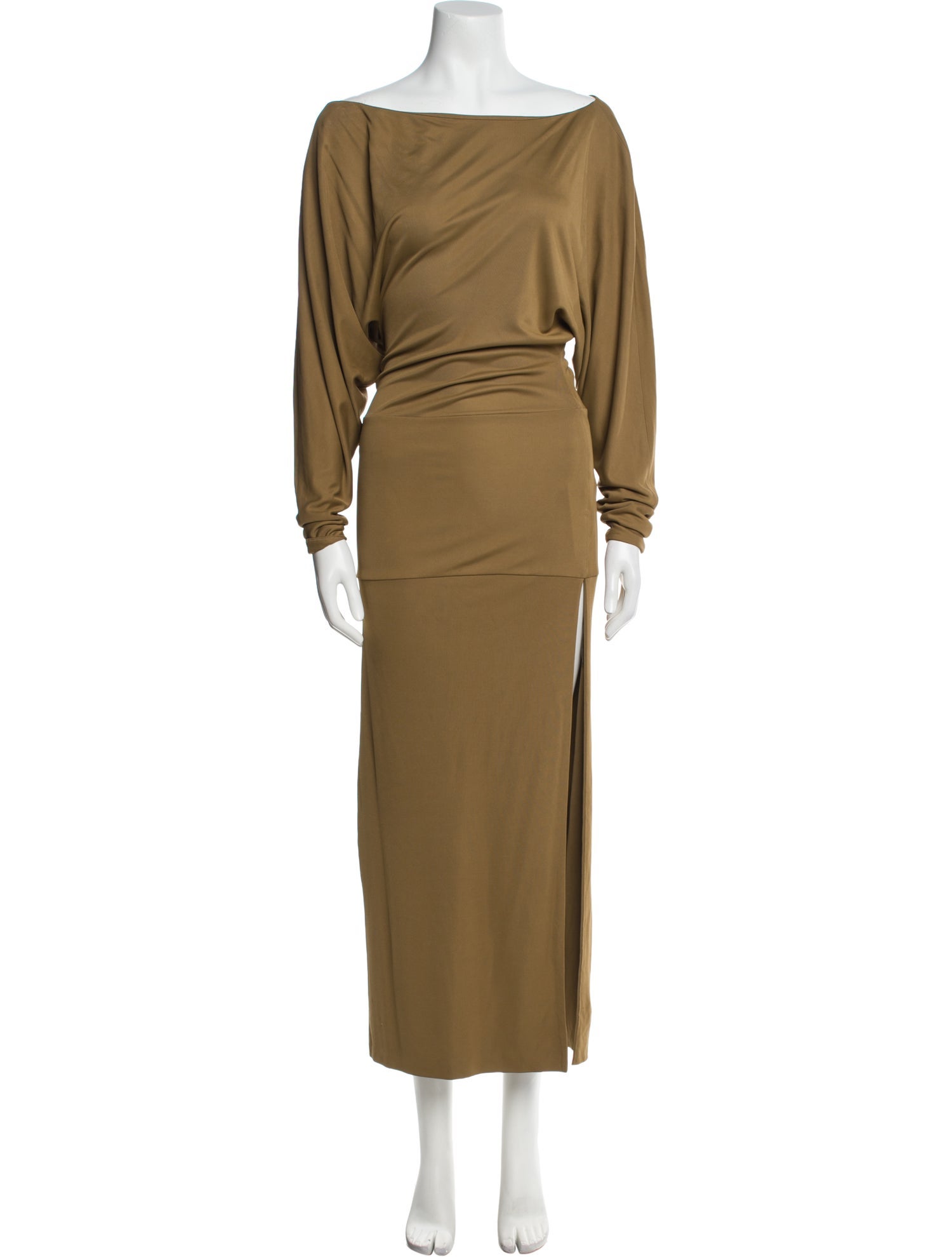 Khaite Bateau Neckline Long Dress