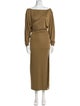 Khaite Bateau Neckline Long Dress