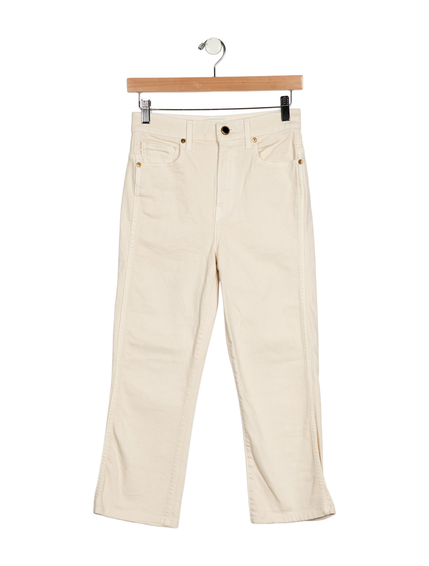 Khaite High-Rise Straight Leg Jeans