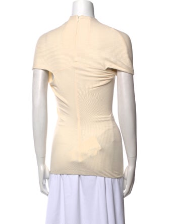 Khaite Mock Neck Short Sleeve Top