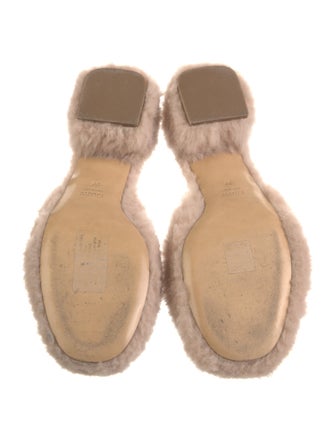 Khaite Fur Fur Trim Mules