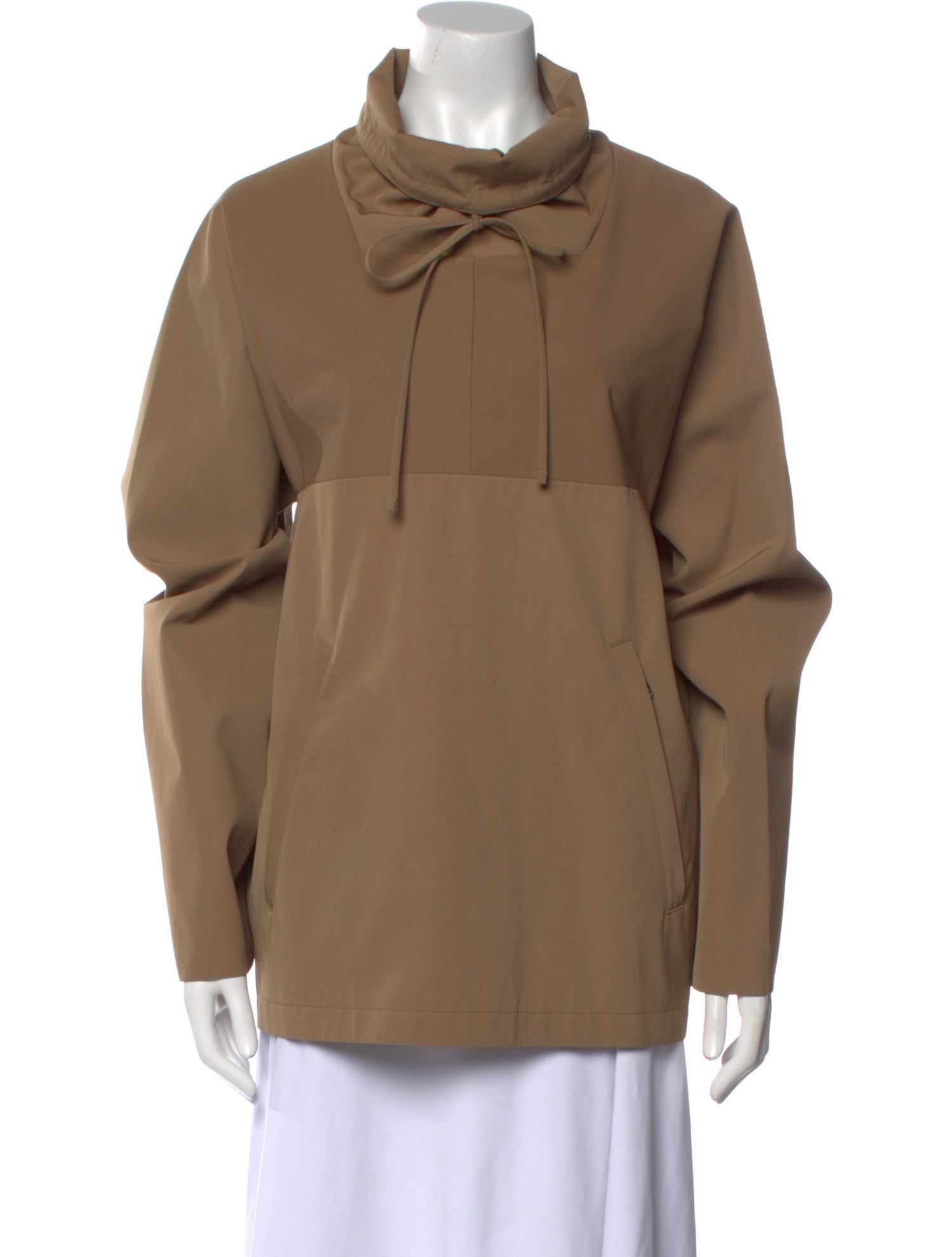 Khaite Tie Neck Long Sleeve Sweatshirt