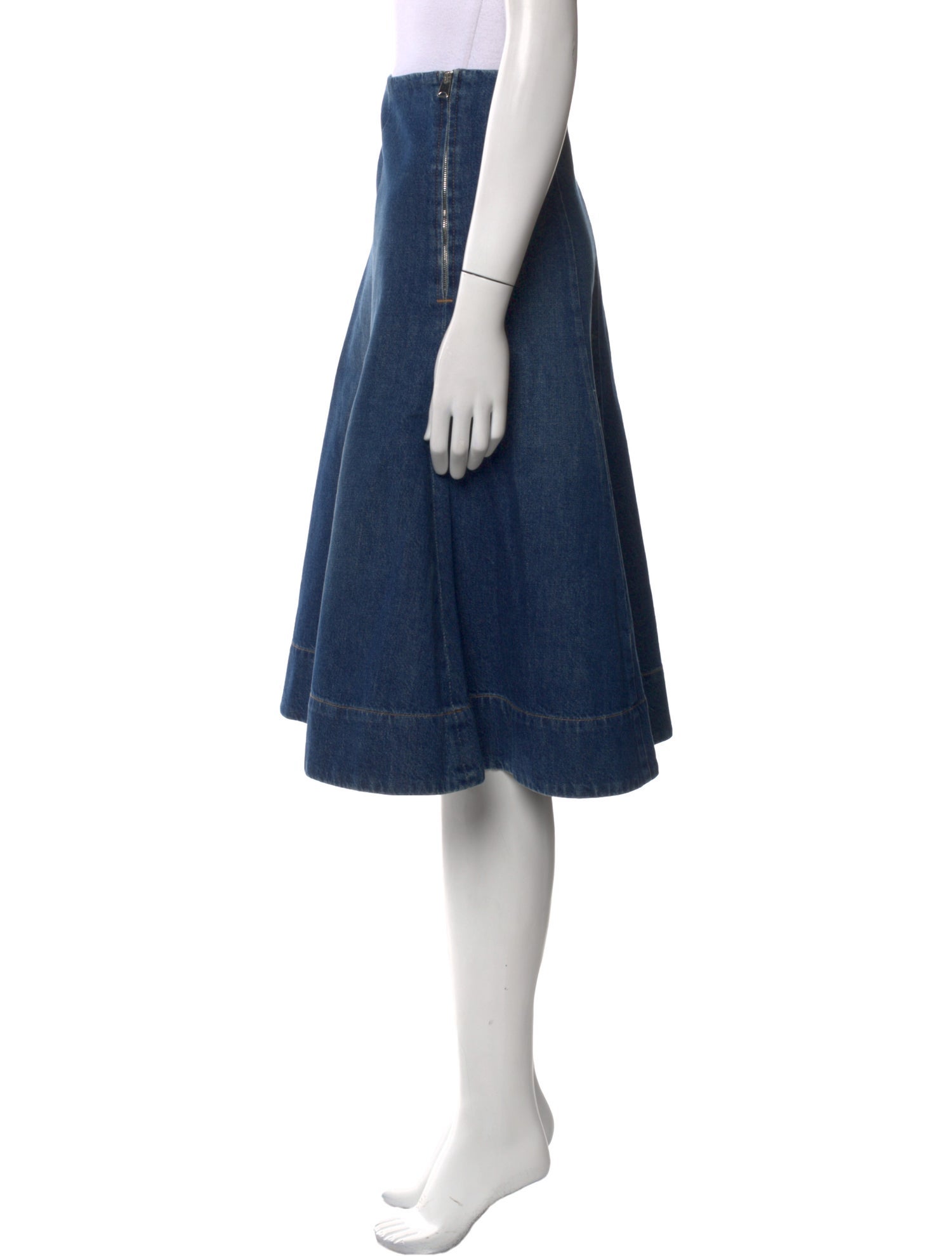 Khaite Pleated Accents Knee-Length Skirt