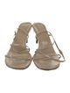 Khaite Leather Slingback Sandals