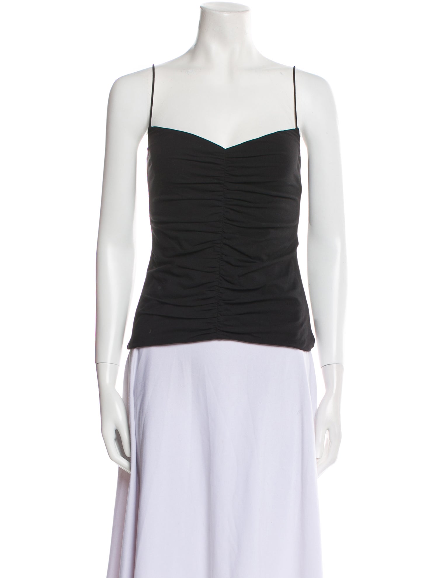 Khaite Square Neckline Sleeveless Top