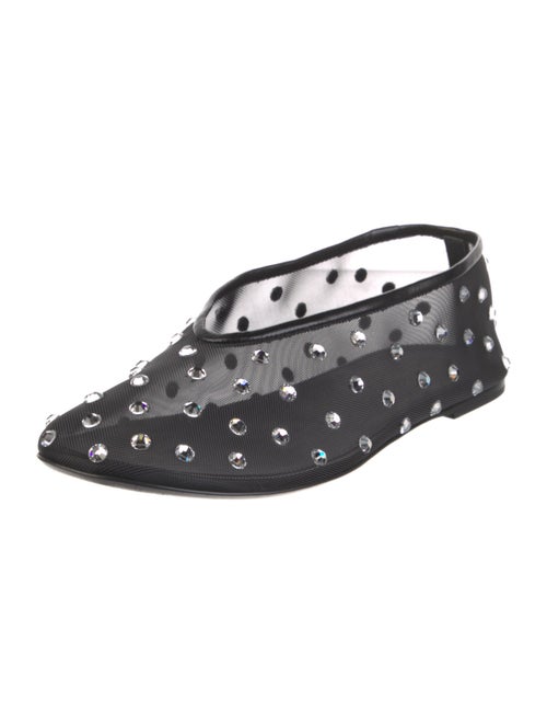 Khaite Mesh Crystal Embellishments Ballet Flats