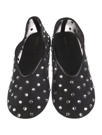 Khaite Mesh Crystal Embellishments Ballet Flats