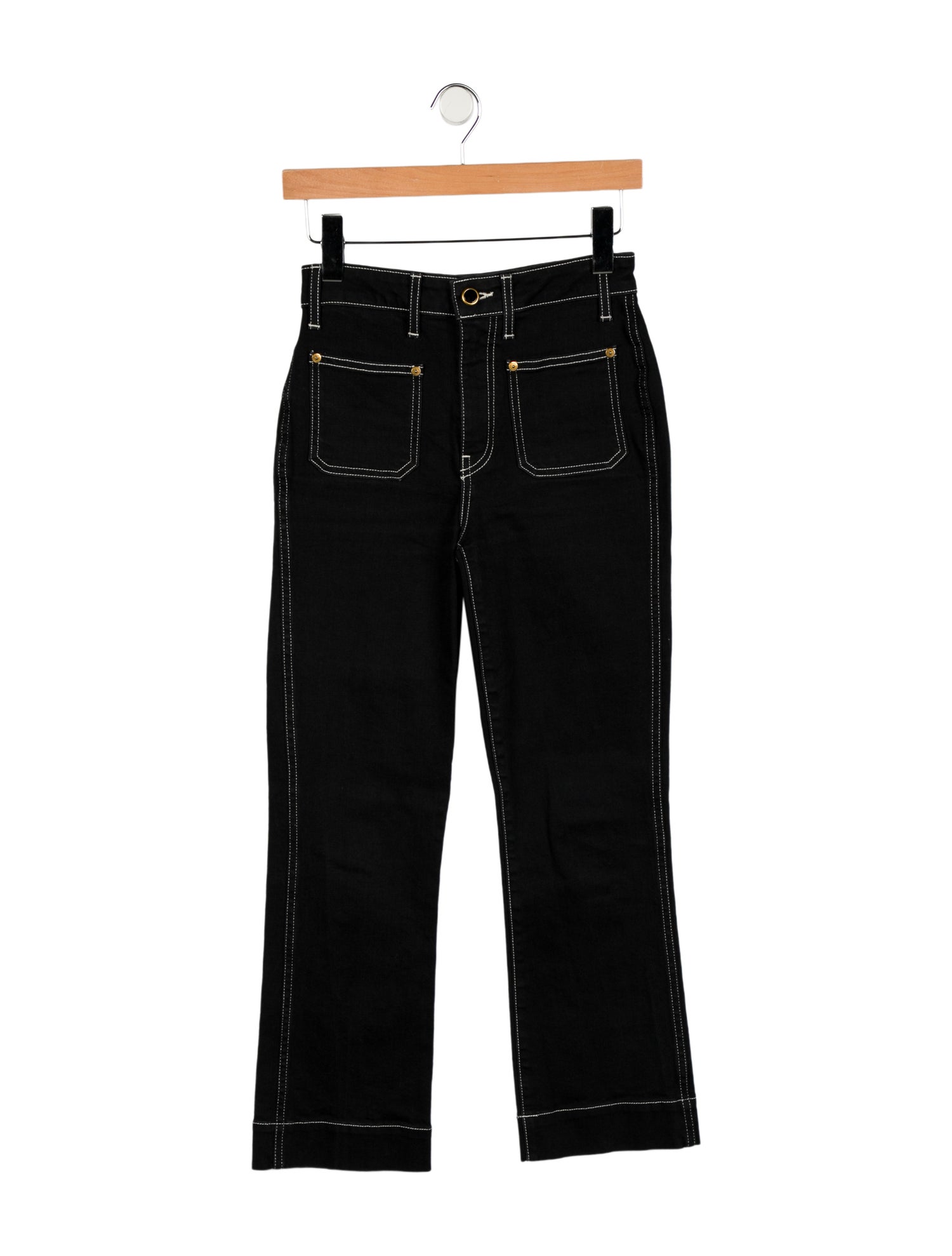 Khaite Mid-Rise Straight Leg Jeans