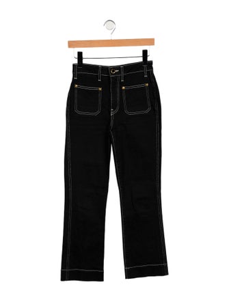 Khaite Mid-Rise Straight Leg Jeans