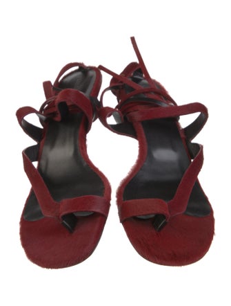 Khaite Ponyhair Gladiator Sandals